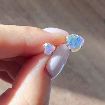 DAIIIBABYYY  -  Fashion Zircon Heart Belly Button Piercing for Women Stainless Steel Long Flower Pendant Navel Rings Piercing Ombligo Jewelry
